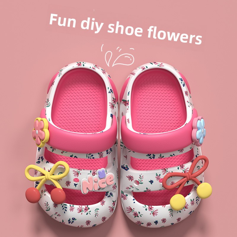 Kids Indoor Outdoor Slippers - รองเท้าแตะเด็กแบบมีโบว์ รุ่นใหม่ 2026 รองเท้าแตะเด็ก EVA กันลื่นสำหรับเด็กชายและเด็กหญิง