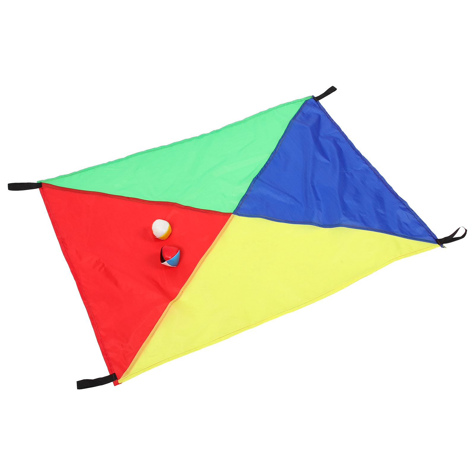 Kids Outdoor Ball - ชุดร่มสีรุ้งสำหรับเด็ก อุปกรณ์ออกกำลังกายเสริมพัฒนาการทางประสาทสัมผัส ของเล่นกลางแจ้ง 1 ผืนผ้า 2