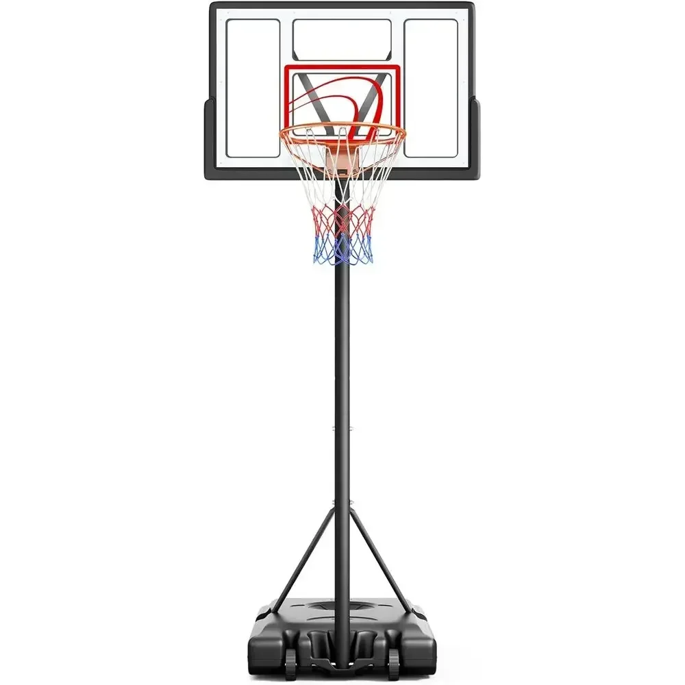 Basketball Hoop Outdoor - ห่วงบาสเก็ตบอลแบบพกพาสำหรับใช้งานกลางแจ้ง, แผ่นหลังขนาด 44 นิ้ว, เหมาะสำหรับเด็ก, วัยรุ่น