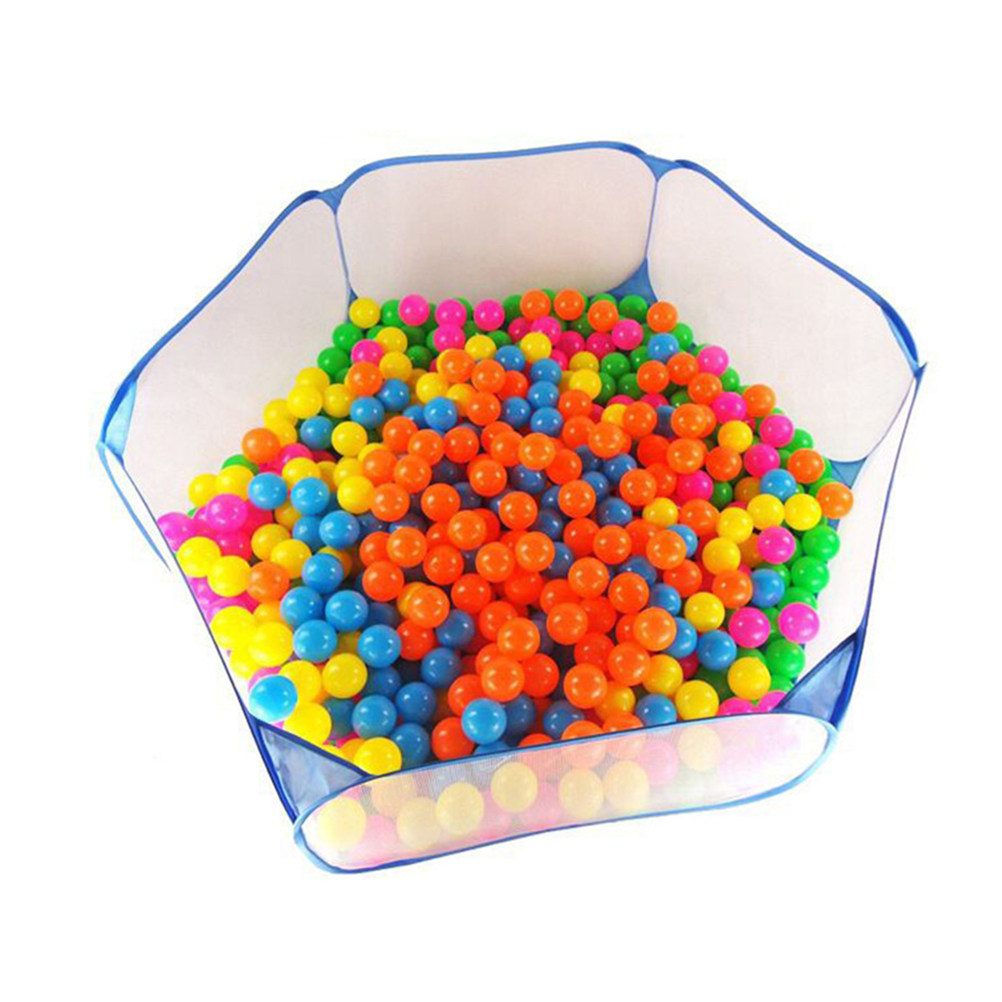 Kids Outdoor Ball - 1 ชิ้น เต็นท์สนามเด็กเล่นพับได้สีน้ำเงิน พร้อมสระลูกบอลในตัว รั้วลูกบอลสำหรับใช้งานในร่มและกลางแจ้ง บ้านเด็กเล่น