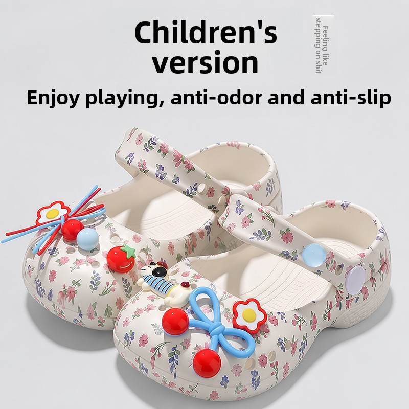 Kids Indoor Outdoor Slippers - รองเท้าแตะพื้นหนาแฟชั่นปี 2026 สำหรับเด็กผู้หญิง รองเท้าแตะลำลองทนทานต่อการสึกหรอสำหรับใส่กลางแจ้ง รองเท้า EVA