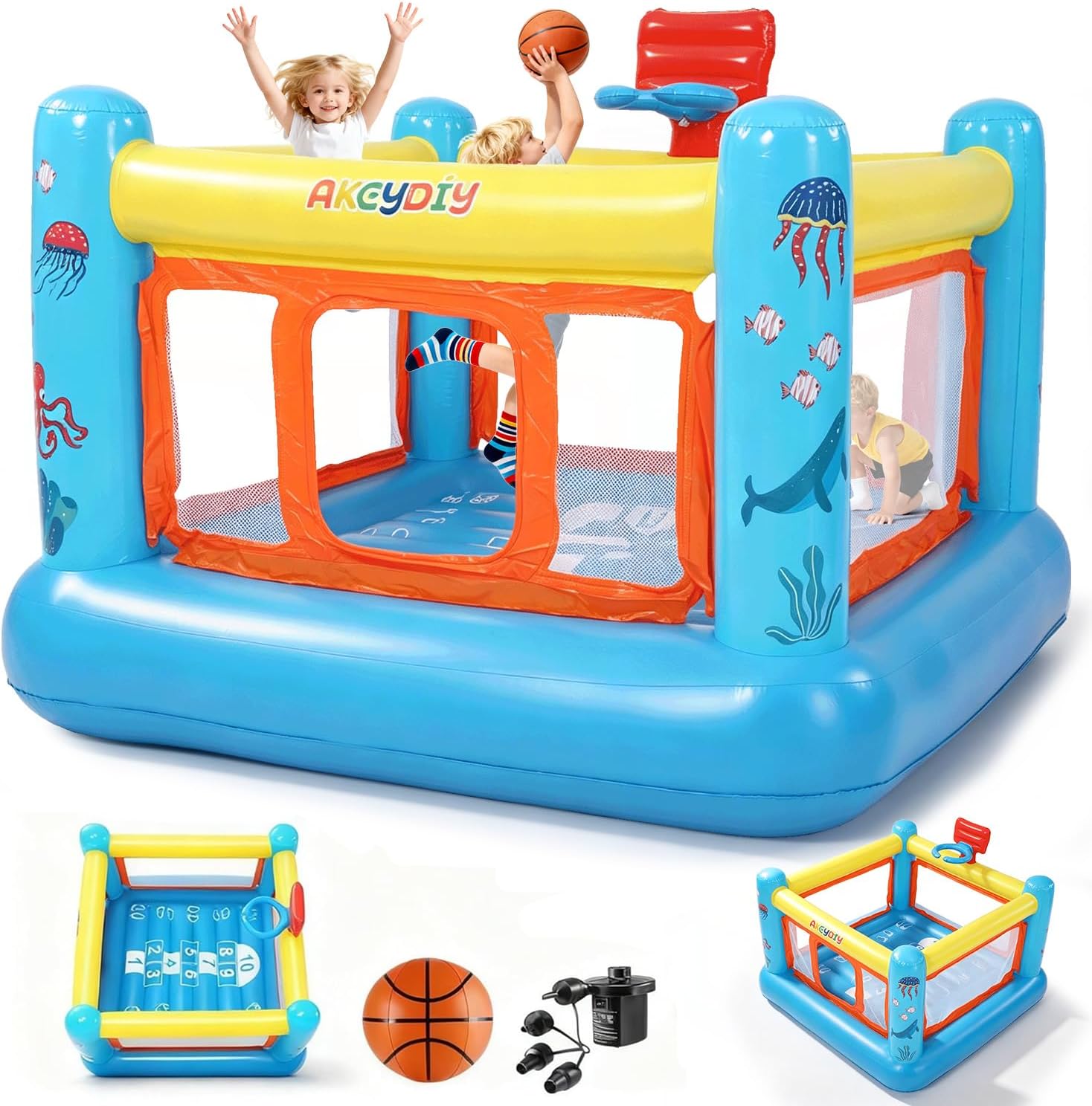 Kids Outdoor Inflatable - บ้านลมเป่าลม PVC สำหรับเด็กอายุ 3-6 ปี |