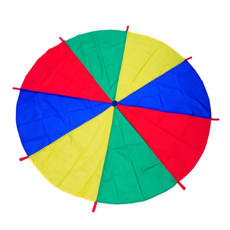 Kids Outdoor Mat - 2 M/4 M เส้นผ่านศูนย์กลางเด็กการทํางานเป็นทีมกลางแจ้งเกม Prop Rainbow