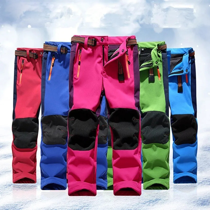 Kids Outdoor Climbing Equipment - ฤดูใบไม้ผลิใหม่ windproof กันน้ําเด็กกลางแจ้งกางเกงเด็กชายหญิงกางเกงนิ่มอบอุ่นวัยรุ่นปีนเขากางเกง Sweatpants