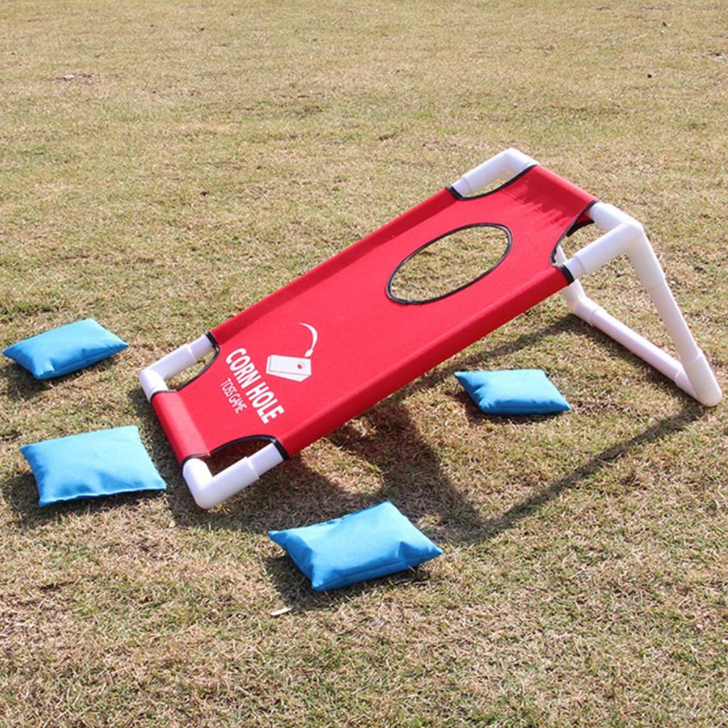 Kids Outdoor Garden Set - ชุดเกมคอร์นโฮล กระดานโยนถุงถั่วแบบพับได้ เกมคลาสสิกสำหรับสนามหญ้ากลางแจ้ง เหมาะสำหรับเด็กและผู้ใหญ่ งานกิจกรรมในสวน