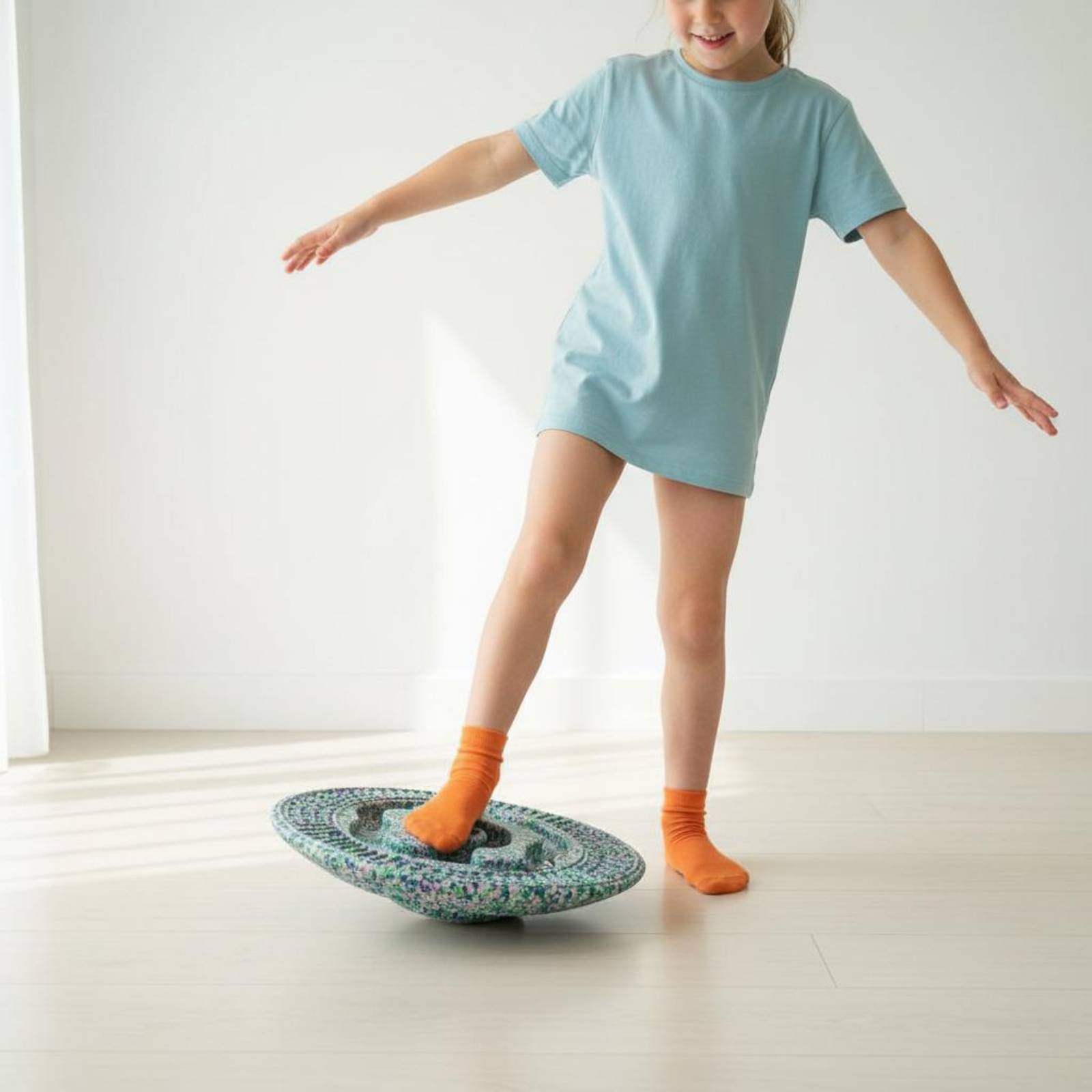 Kids Outdoor Balance Beam - กระดานทรงตัวแบบวงกลม ใช้ได้ทั้งในร่มและกลางแจ้ง สำหรับเด็ก ช่วยพัฒนาการประสานงานระหว่างมือและสายตา