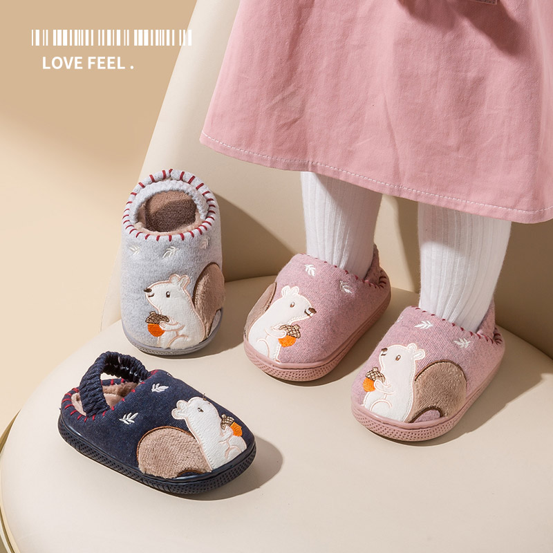 Kids Indoor Outdoor Slippers - MELITTDEER รองเท้าแตะในร่มสําหรับเด็กชายและเด็กหญิง, รองเท้าแตะเด็กสําหรับฤดูใบไม้ร่วงและฤดูหนาว, รองเท้าแตะเด็กวัยหัดเดินที่อบอุ่นสําหรับอายุ 1-5 ปี,