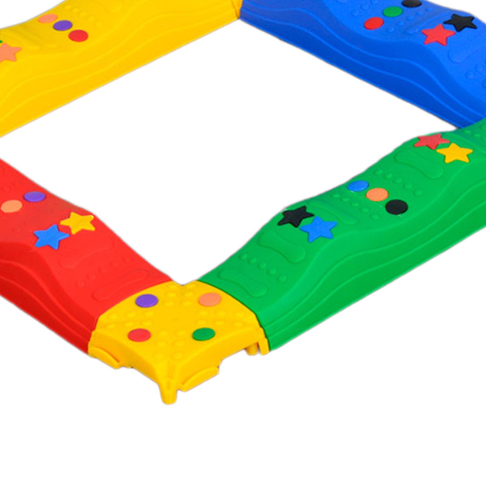 Kids Outdoor Balance Beam - คานทรงตัวสำหรับเด็ก ช่วยส่งเสริมการทรงตัว บล็อกทรงตัวสีสันสดใสสำหรับเล่นในร่มและกลางแจ้ง ของเล่นเสริมพัฒนาการสำหรับเด็กก่อนวัยเรียน ของเล่นฝึกทักษะสำหรับเด็กชายและเด็กหญิง