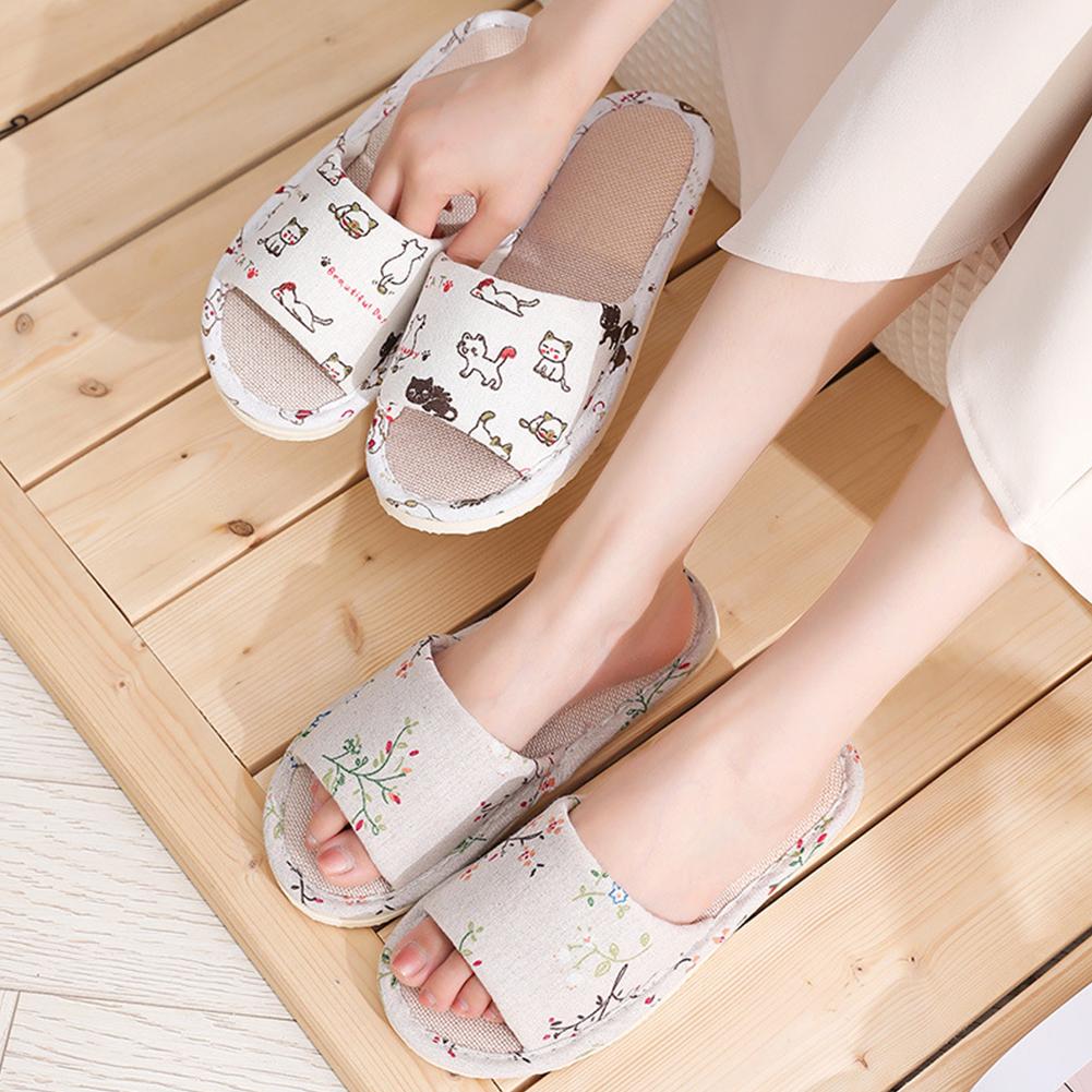 Kids Outdoor Obstacle Course - รองเท้าแตะผ้าลินินสำหรับผู้หญิงและผู้ชาย สวมใส่ในบ้าน ฤดูร้อน น้ำหนักเบา ระบายอากาศได้ดี สวมใส่สบาย