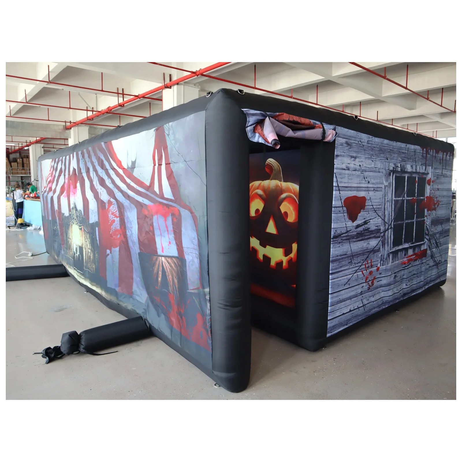 Kids Outdoor Inflatable - เขาวงกตเป่าลม 4x6 เมตร 13x20 ฟุต รูปทรงเต็นท์มีหลังคาเรียบ