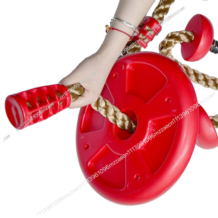 Kids Outdoor Climbing Equipment - ชิงช้าดิสก์สำหรับเด็กพร้อมเชือกปีนป่าย 2 in 1 อุปกรณ์สนามเด็กเล่นในร่มและกลางแจ้งสำหรับโรงเรียนอนุบาล เด็กนักเรียน
