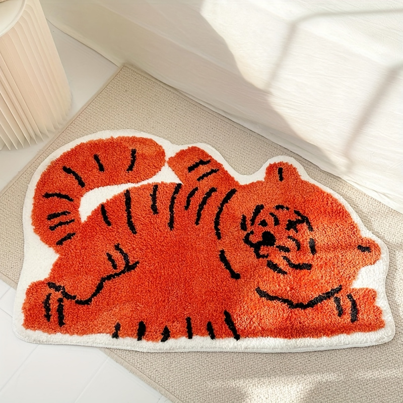 Kids Outdoor Mat - VIKAMA พรมปูพื้นรูปแมวนอนน่ารัก, พรมปูพื้นกันลื่นเนื้อนุ่ม, เหมาะสำหรับห้องเด็ก, ห้องเนอสเซอรี่ และของตกแต่งบ้านที่เหมาะกับสัตว์เลี้ยง