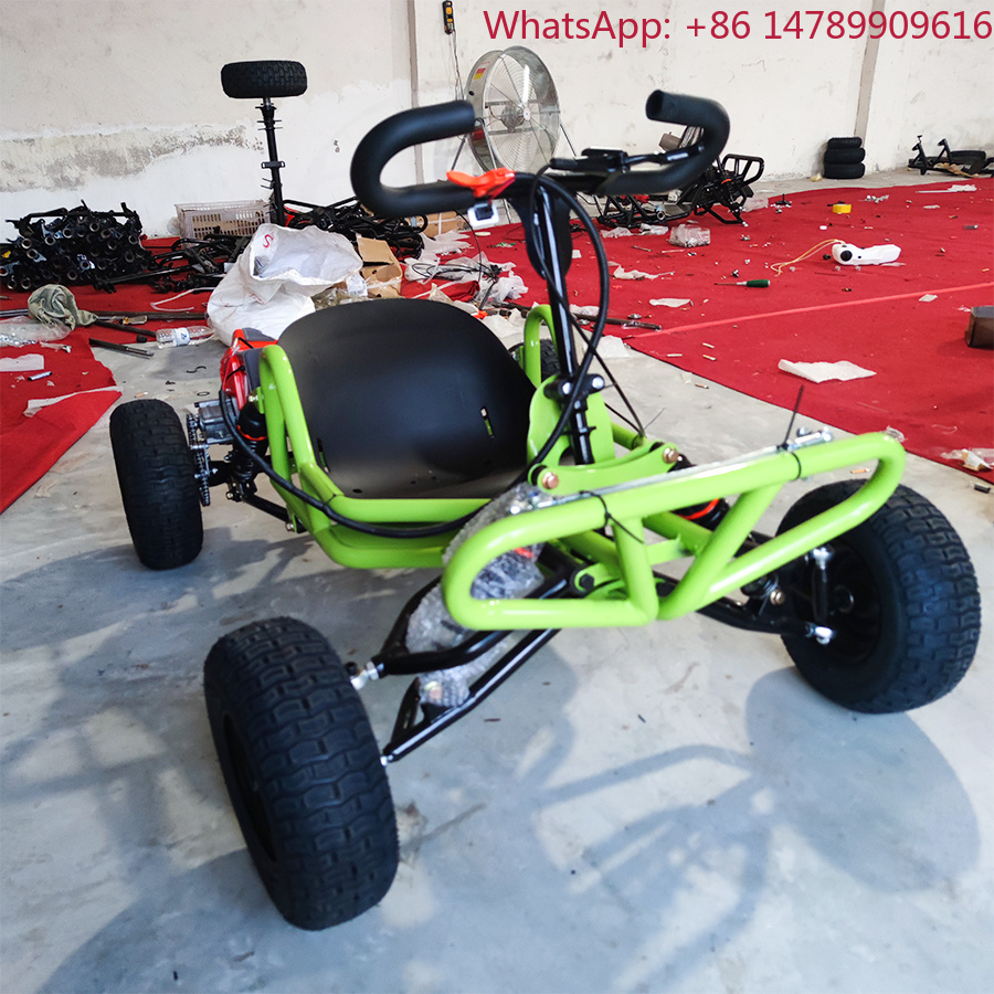 Kids Outdoor Karting - โกคาร์ทรุ่นพักผ่อนสำหรับเด็กและผู้ใหญ่ สำหรับขับขี่ออฟโรดกลางแจ้ง 63.3 ซีซี รถแข่งโกคาร์ท บั๊กกี้โกคาร์ทสำหรับผู้ใหญ่