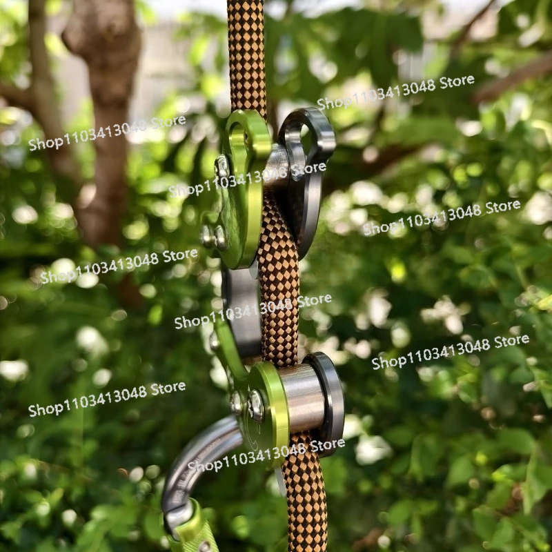 Kids Outdoor Climbing Equipment - อุปกรณ์ปีนต้นไม้แบบกลไกแปดห่วง ไม่ใช้เชือก สำหรับกิจกรรมกลางแจ้งสำหรับเด็ก