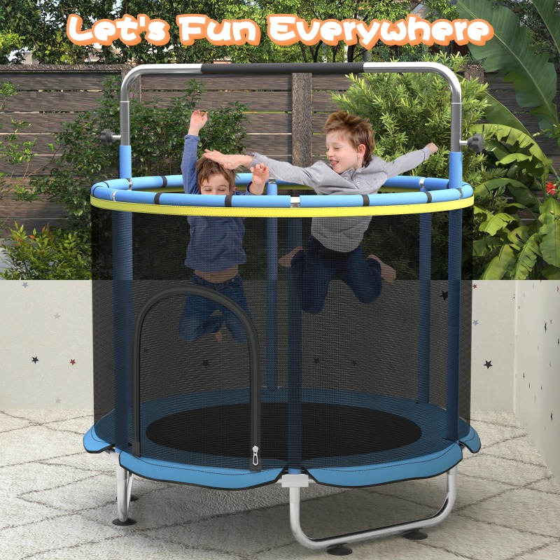 แทรมโพลีนเด็กเล็ก 5 ฟุต 8-in-1 - Kids Indoor Outdoor Trampoline บทวิจารณ์และราคา