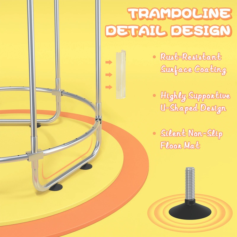 แทรมโพลีนเด็กเล็ก 5 ฟุต 8-in-1 - Kids Indoor Outdoor Trampoline บทวิจารณ์และราคา