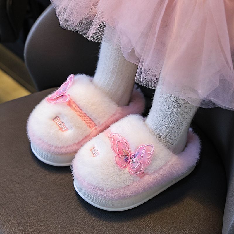 รองเท้าแตะเด็กอุ่น ผ้าฝ้าย รุ่ - Kids Indoor Outdoor Slippers บทวิจารณ์และราคา