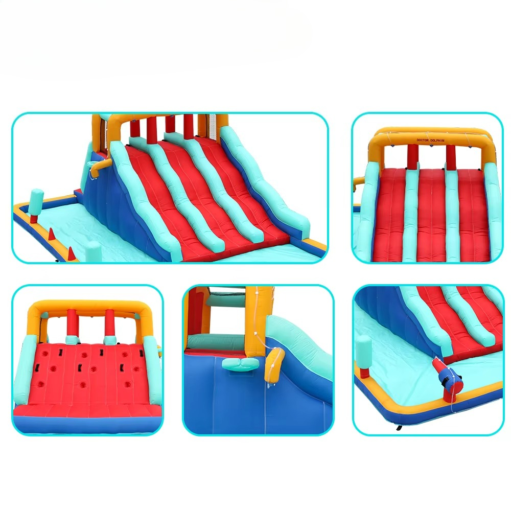 บ้านลมเป่าลมกลางแจ้งพร้อมสไลเด - Kids Outdoor House With Slide บทวิจารณ์และราคา