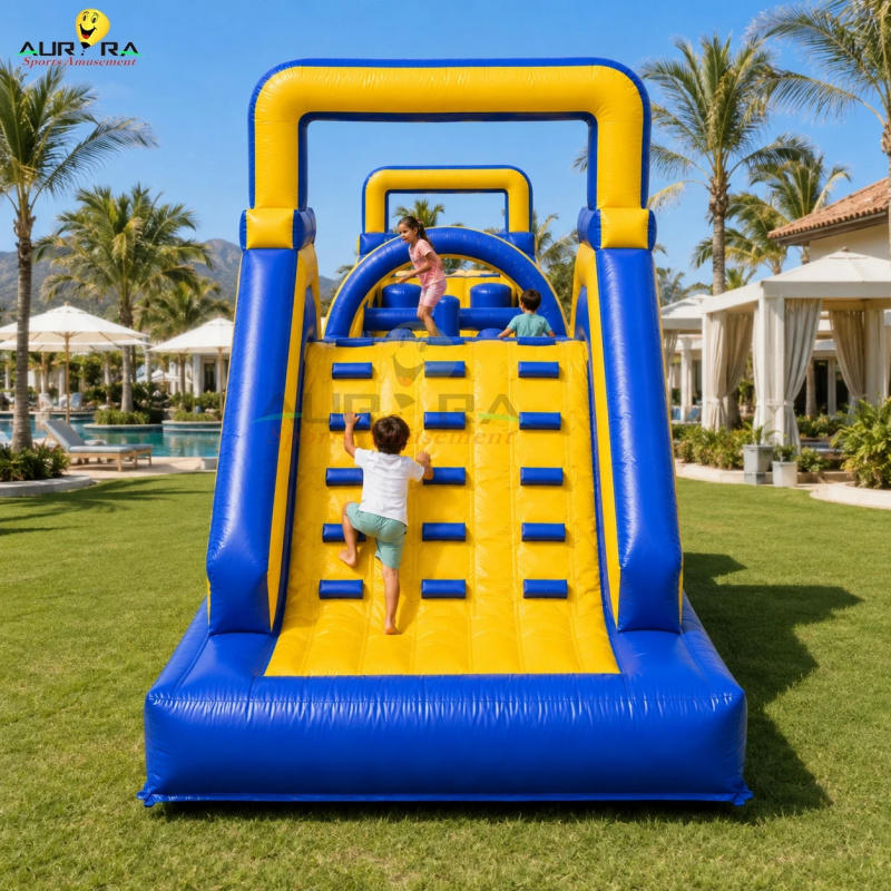 เครื่องเล่นเป่าลมแบบใหม่ สนามก - Kids Outdoor House With Slide บทวิจารณ์และราคา