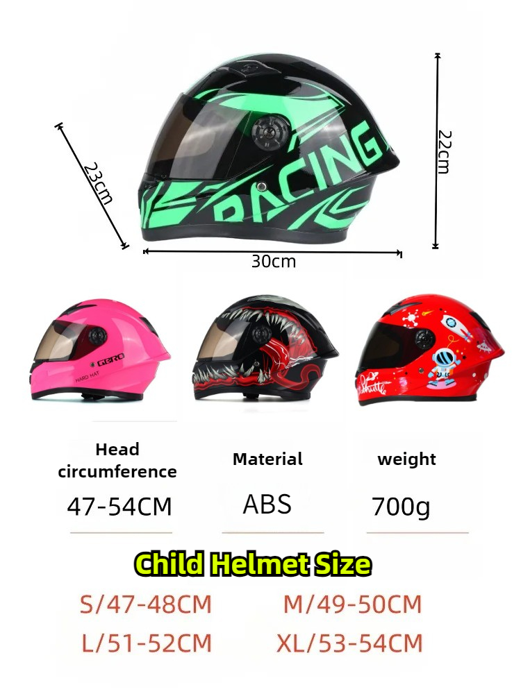 หมวกกันน็อคแบบเต็มใบสำหรับเด็ก - Kids Outdoor Karting บทวิจารณ์และราคา