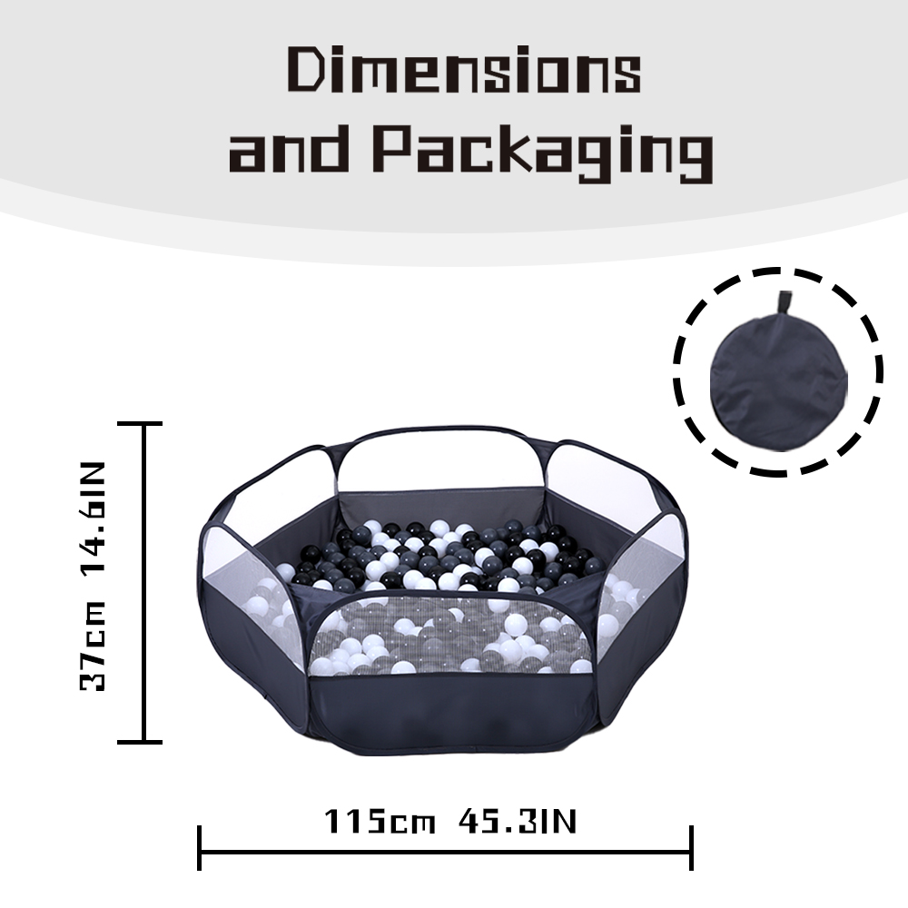 1PC บ่อบอลสีดำแบบพับได้สำหรับเ - Kids Outdoor Ball บทวิจารณ์และราคา