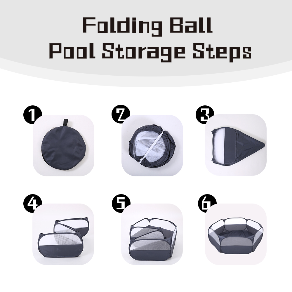 1PC บ่อบอลสีดำแบบพับได้สำหรับเ - Kids Outdoor Ball บทวิจารณ์และราคา