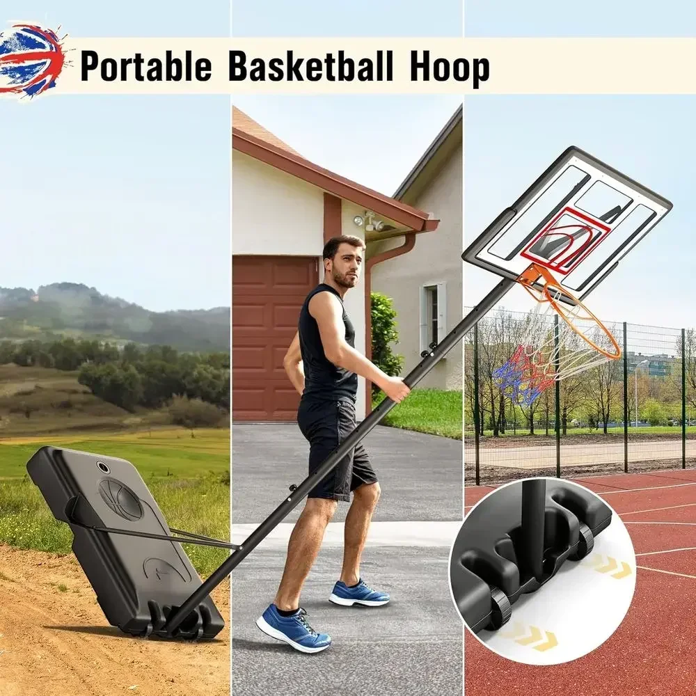 ห่วงบาสเก็ตบอลแบบพกพาสำหรับใช้ - Basketball Hoop Outdoor บทวิจารณ์และราคา