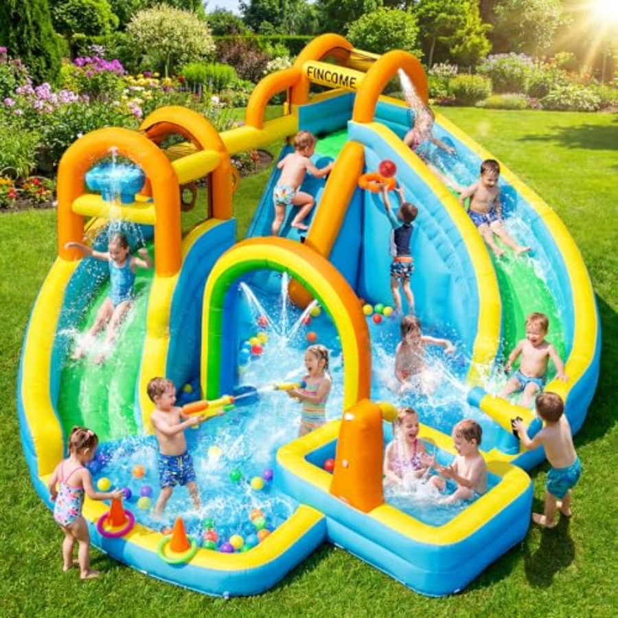 สวนสไลเดอร์น้ำเป่าลมกลางแจ้งสำ - Kids Outdoor Inflatable บทวิจารณ์และราคา