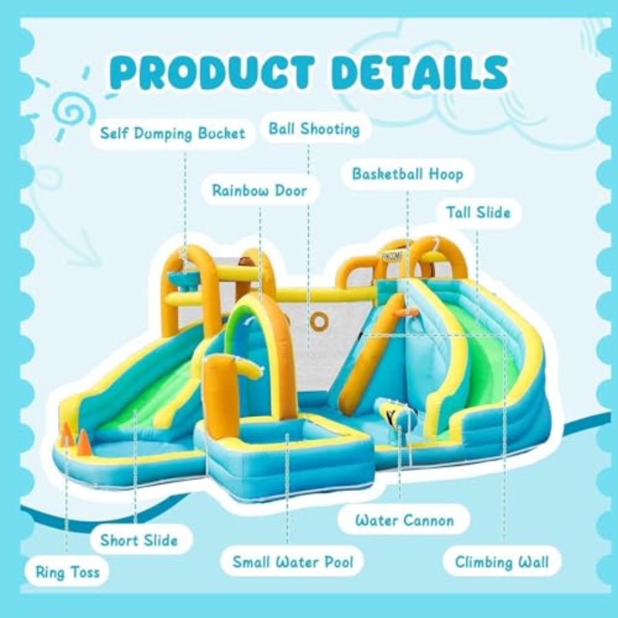 สวนสไลเดอร์น้ำเป่าลมกลางแจ้งสำ - Kids Outdoor Inflatable บทวิจารณ์และราคา