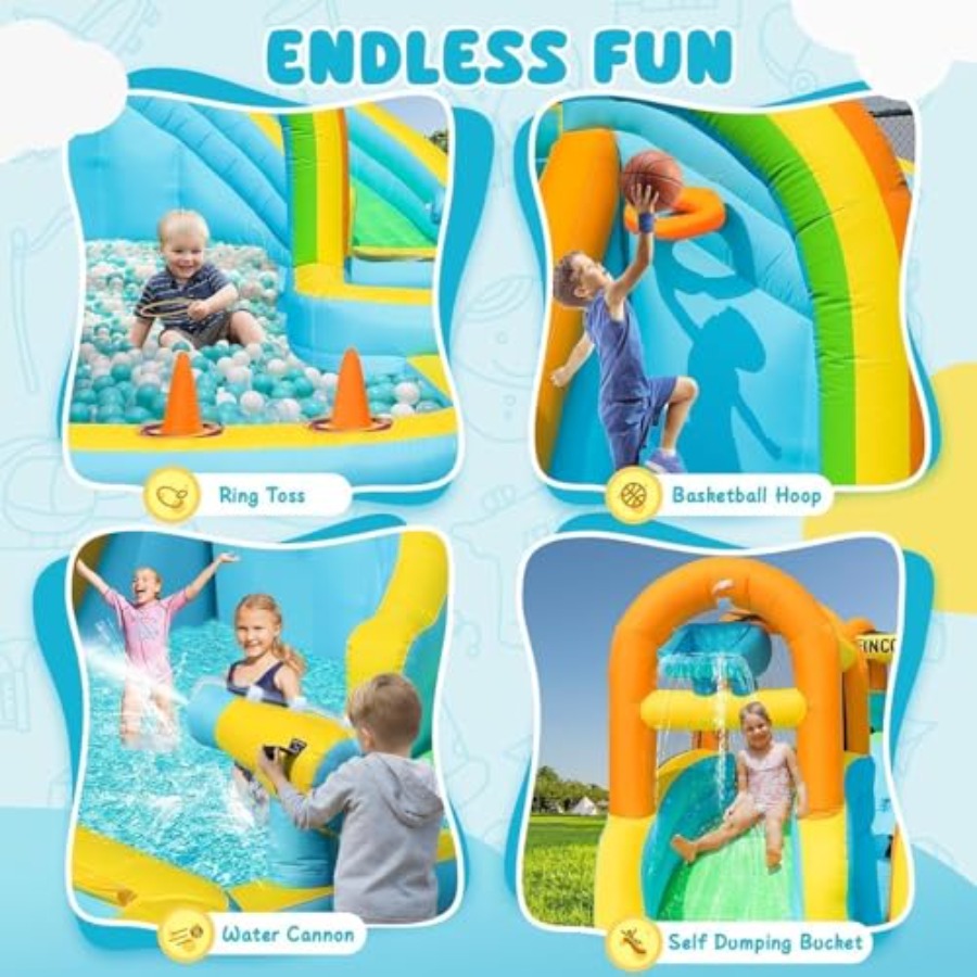 สวนสไลเดอร์น้ำเป่าลมกลางแจ้งสำ - Kids Outdoor Inflatable บทวิจารณ์และราคา