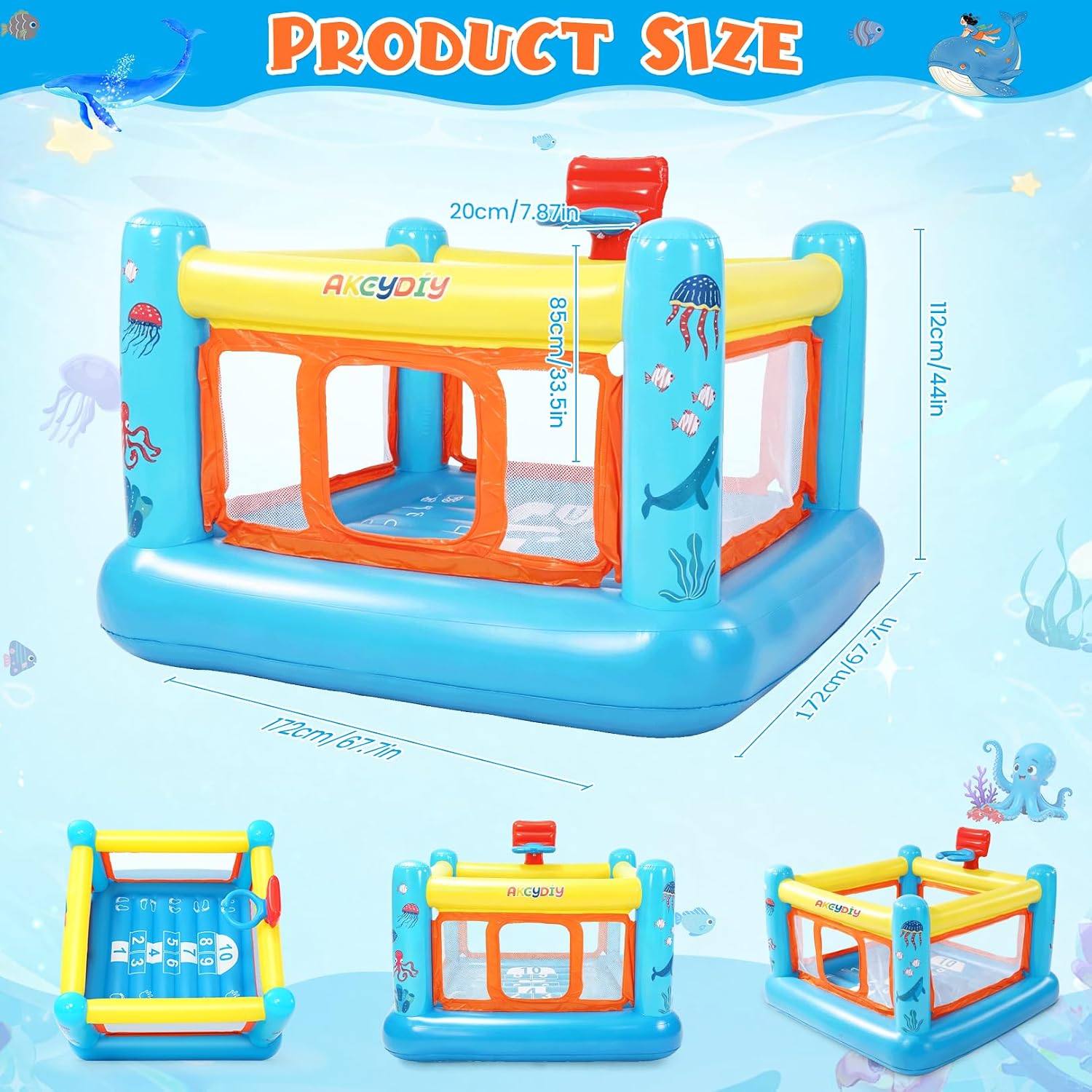 บ้านลมเป่าลม PVC สำหรับเด็กอาย - Kids Outdoor Inflatable บทวิจารณ์และราคา