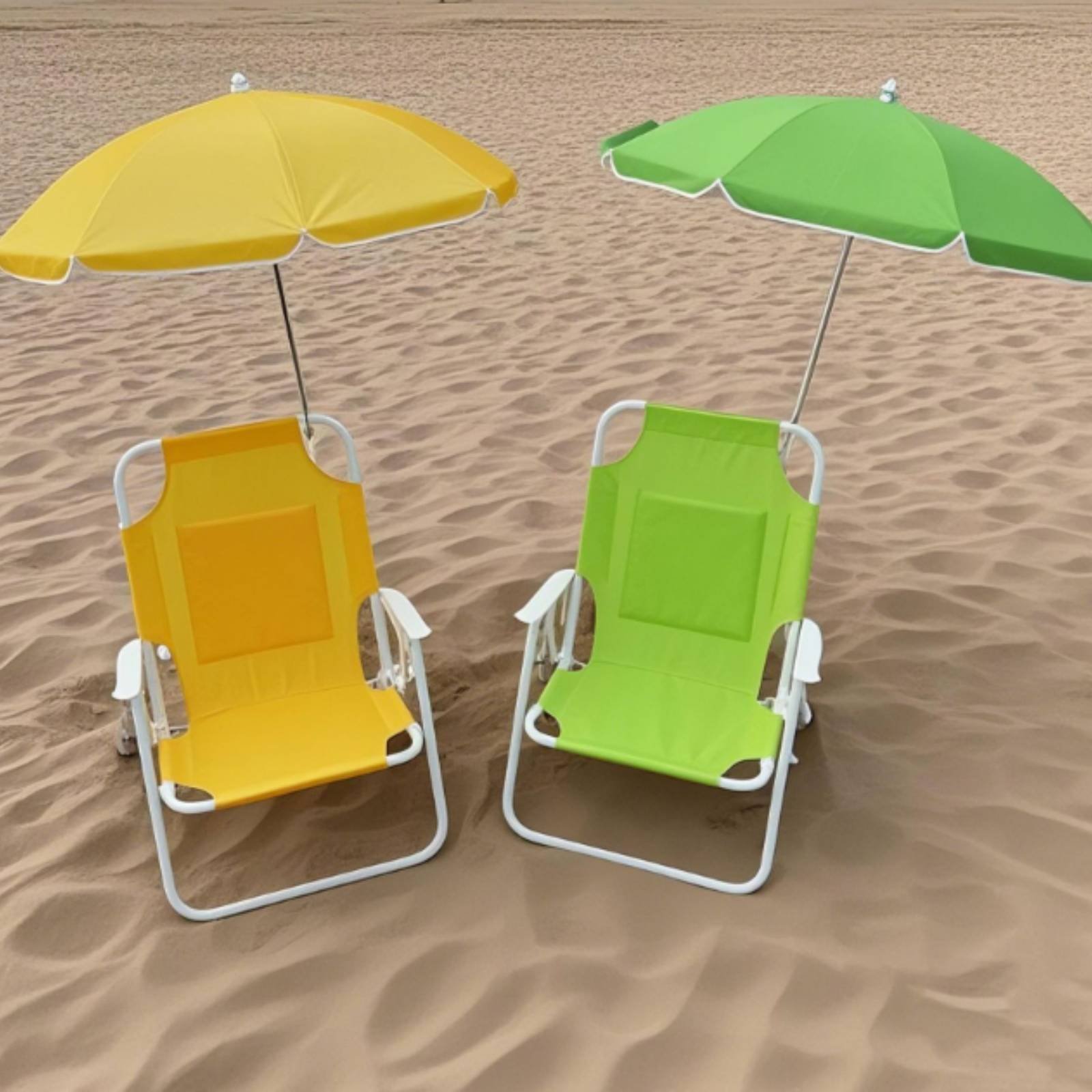 เก้าอี้ชายหาดเด็กแบบพกพา เก้าอ - Kids Outdoor Lounge Chair With Umbrella บทวิจารณ์และราคา