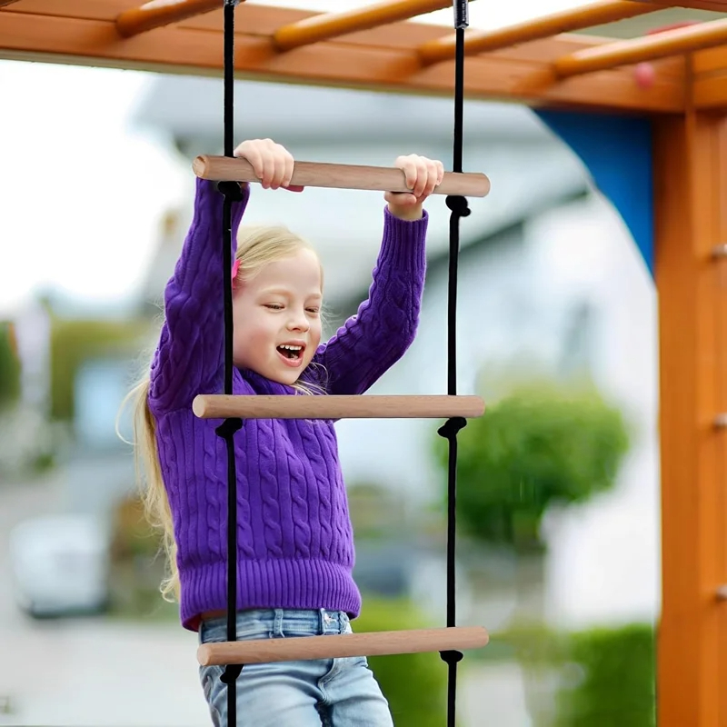 เด็กปีนเชือกบันไดไม้ Swing เด็ - Kids Outdoor Climbing Equipment บทวิจารณ์และราคา