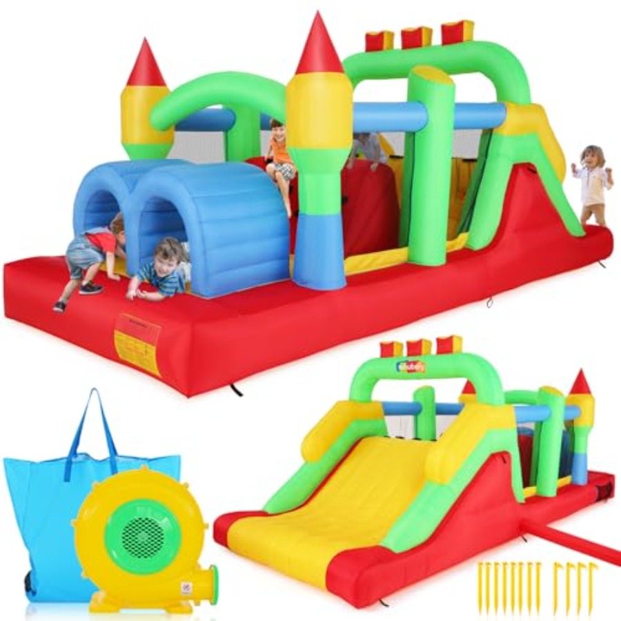 สนามเด็กเล่นเป่าลมกลางแจ้งสำหร - Kids Outdoor Obstacle Course บทวิจารณ์และราคา