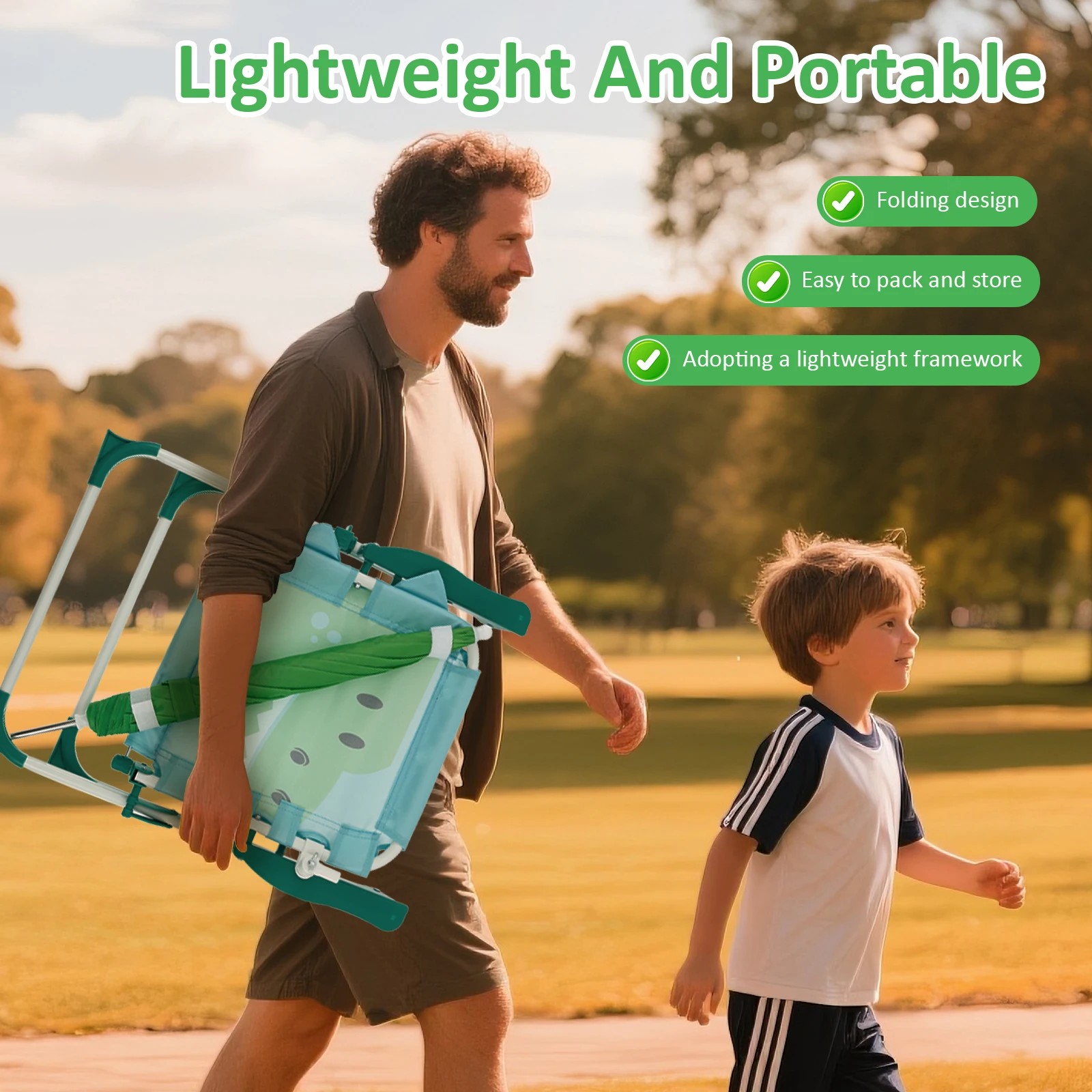 เก้าอี้ชายหาดพับได้สำหรับเด็ก  - Kids Outdoor Lounge Chair With Umbrella บทวิจารณ์และราคา