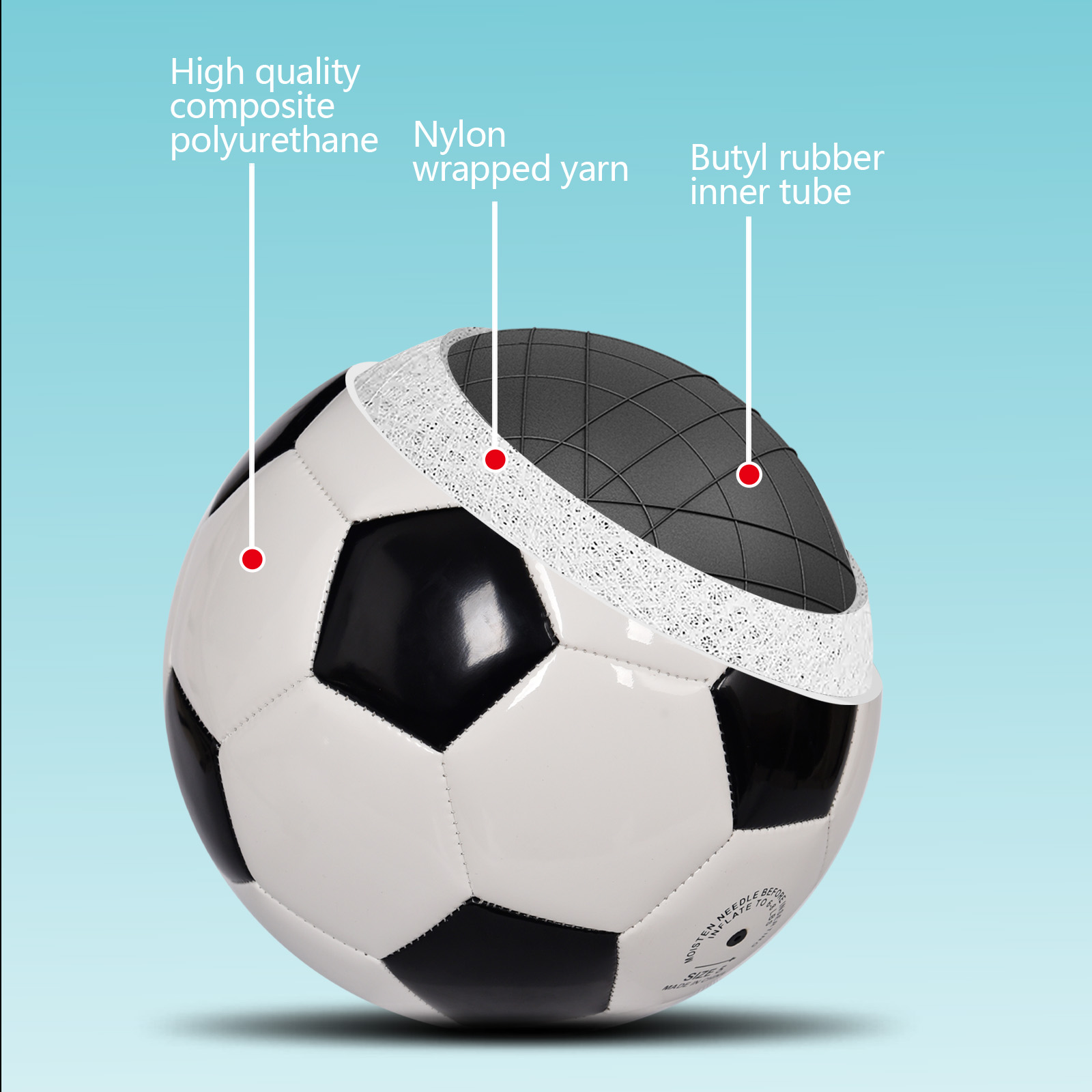 ลูกฟุตบอล-ขนาดมาตรฐาน 5 สีดำขา - Kids Outdoor Ball บทวิจารณ์และราคา