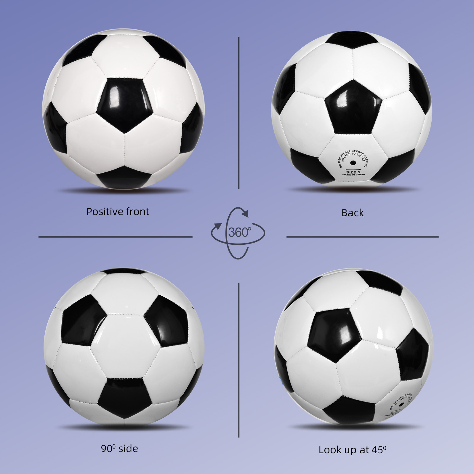 ลูกฟุตบอล-ขนาดมาตรฐาน 5 สีดำขา - Kids Outdoor Ball บทวิจารณ์และราคา