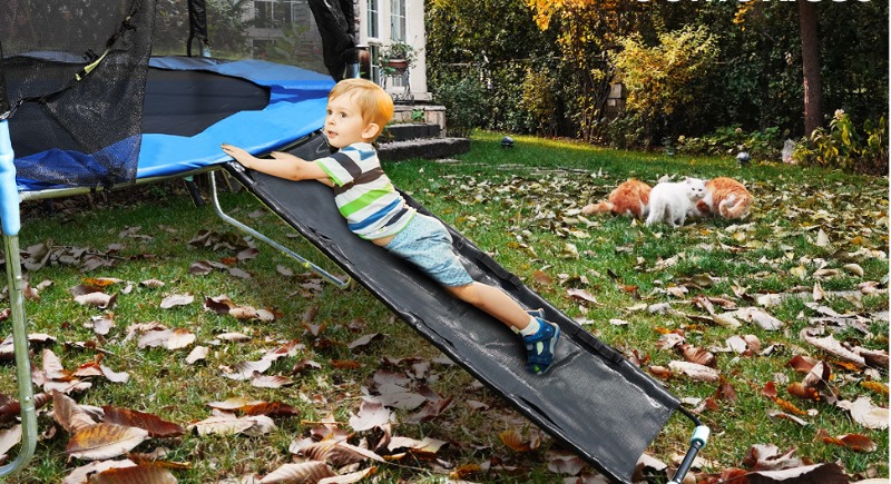 ชุดของเล่นเด็ก แทรมโพลีนพร้อมส - Kids Indoor Outdoor Trampoline บทวิจารณ์และราคา