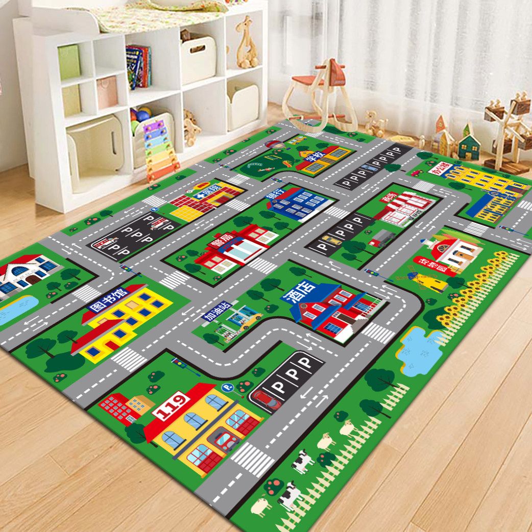 VIKAMA แผนที่ถนนในเมือง พรมสำห - Kids Outdoor Mat บทวิจารณ์และราคา