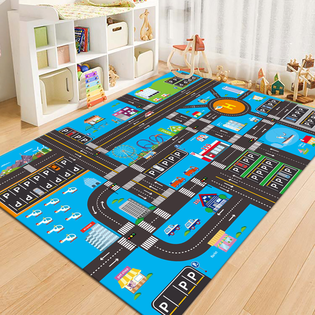 VIKAMA แผนที่ถนนในเมือง พรมสำห - Kids Outdoor Mat บทวิจารณ์และราคา