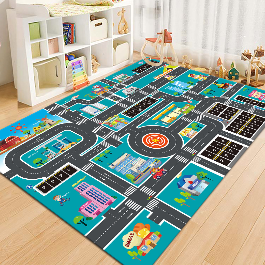 VIKAMA แผนที่ถนนในเมือง พรมสำห - Kids Outdoor Mat บทวิจารณ์และราคา