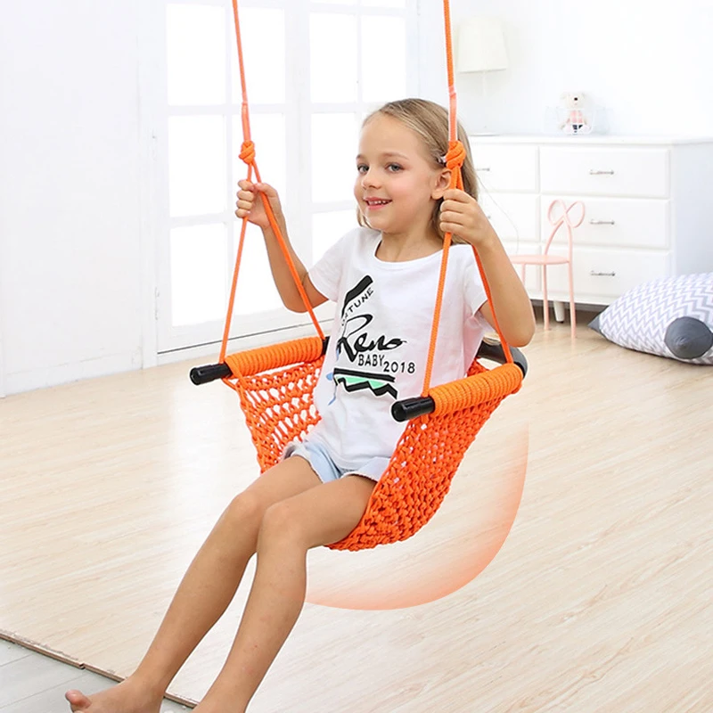 เปลญวนเด็ก ชิงช้าถักมือ ของเล่ - Kids Outdoor Hammock Swing บทวิจารณ์และราคา