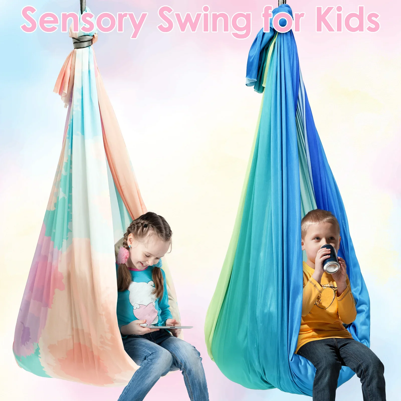 ชิงช้าสัมผัสสัมผัสอ่อนโยนสำหรั - Kids Outdoor Hammock Swing บทวิจารณ์และราคา
