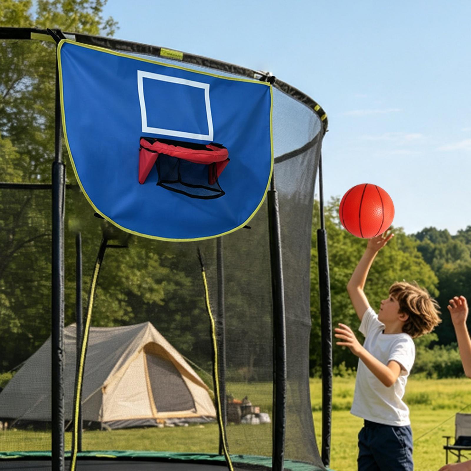 ห่วงบาสเก็ตบอลพร้อมปั๊มลมและลู - Kids Indoor Outdoor Trampoline บทวิจารณ์และราคา