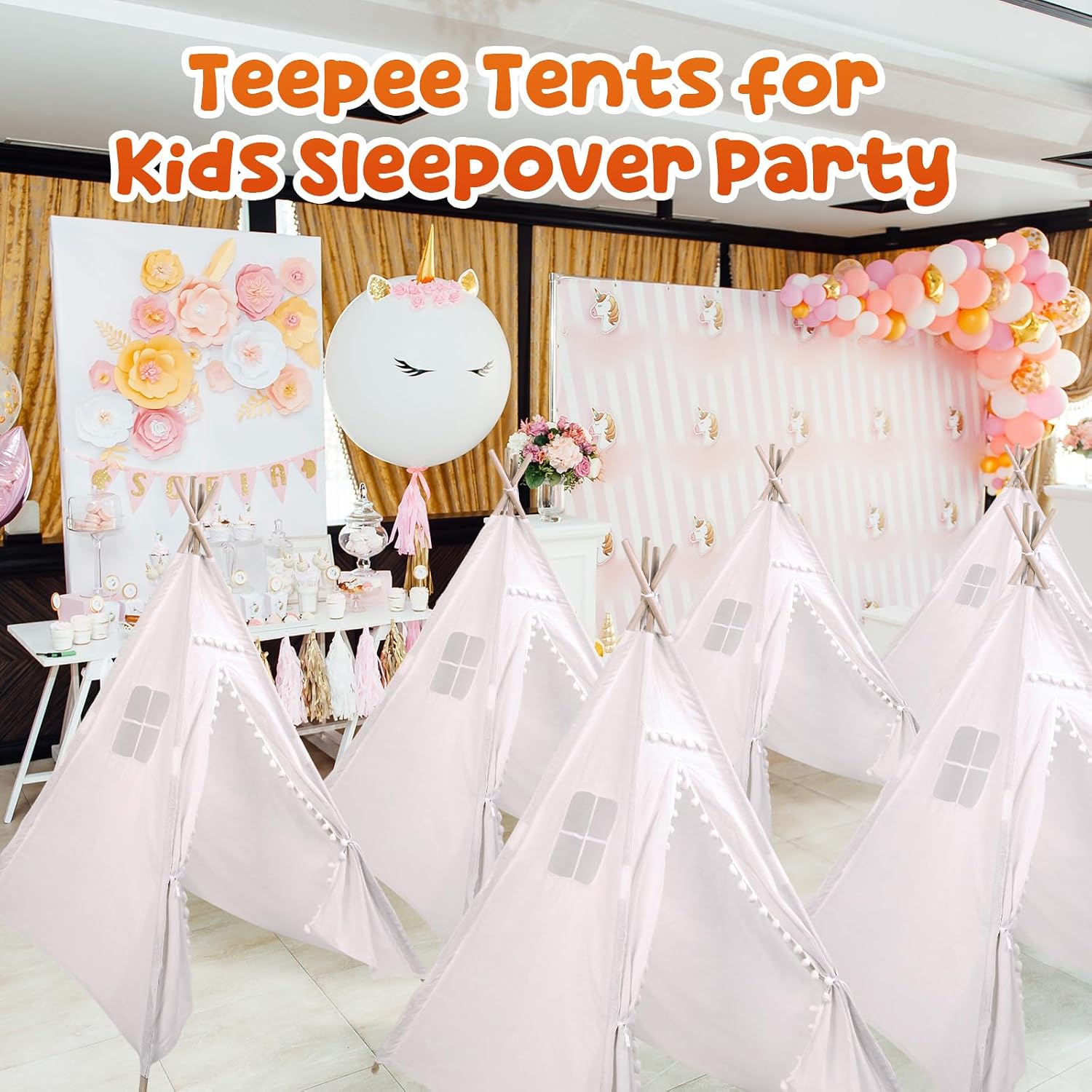 Windyun 6 Pcs Kids Teepee Tent - Kids Outdoor Tent บทวิจารณ์และราคา