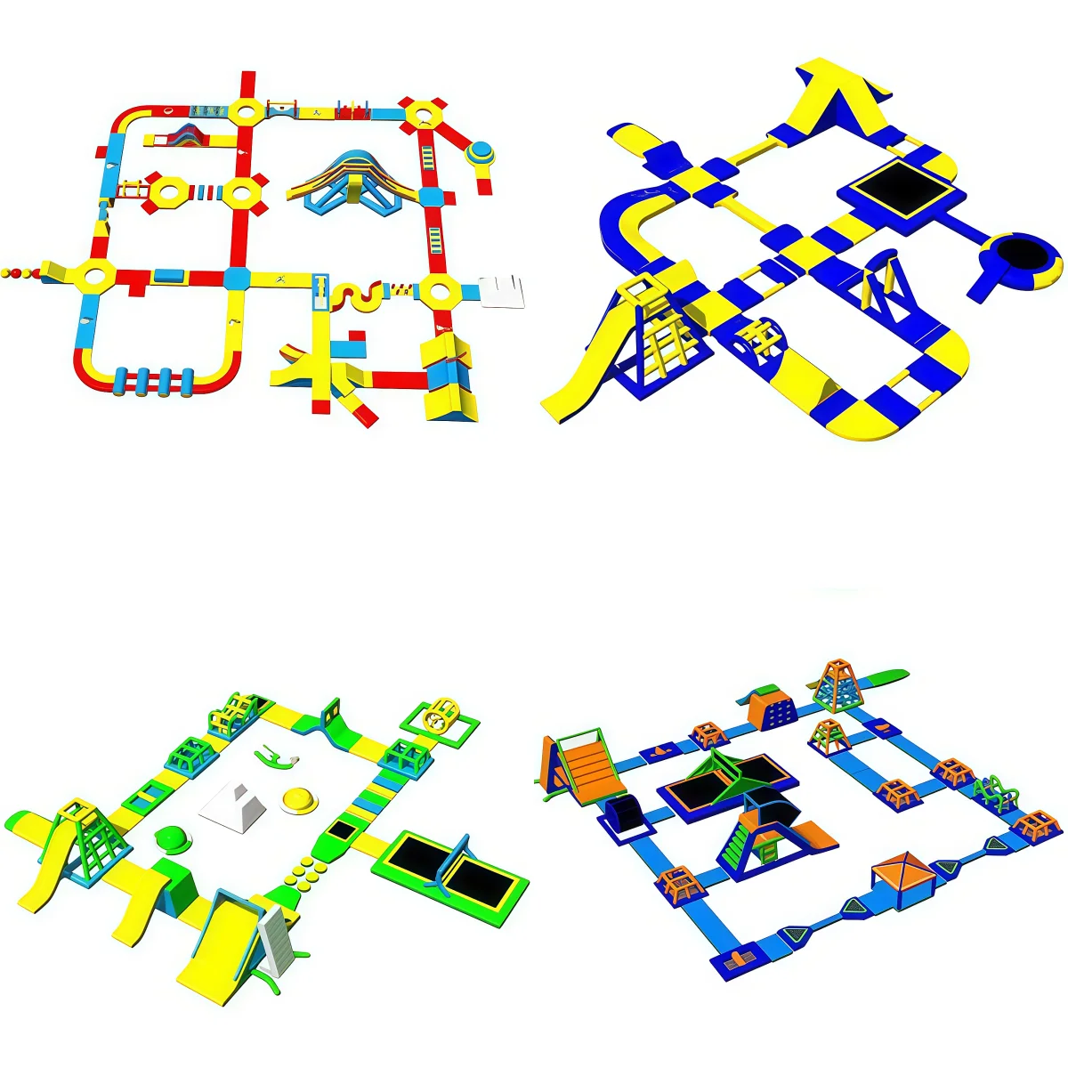 สวนน้ำคุณภาพสูง PVC แบบเป่าลม  - Kids Outdoor Obstacle Course บทวิจารณ์และราคา