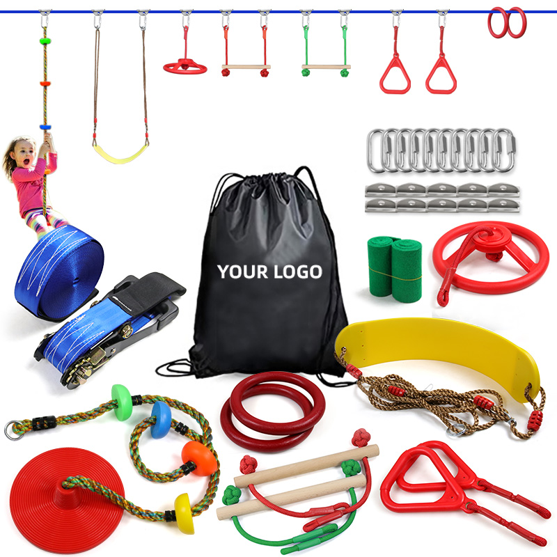 สนามกีฬากลางแจ้งสแล็คไลน์นินจา - Kids Outdoor Obstacle Course บทวิจารณ์และราคา