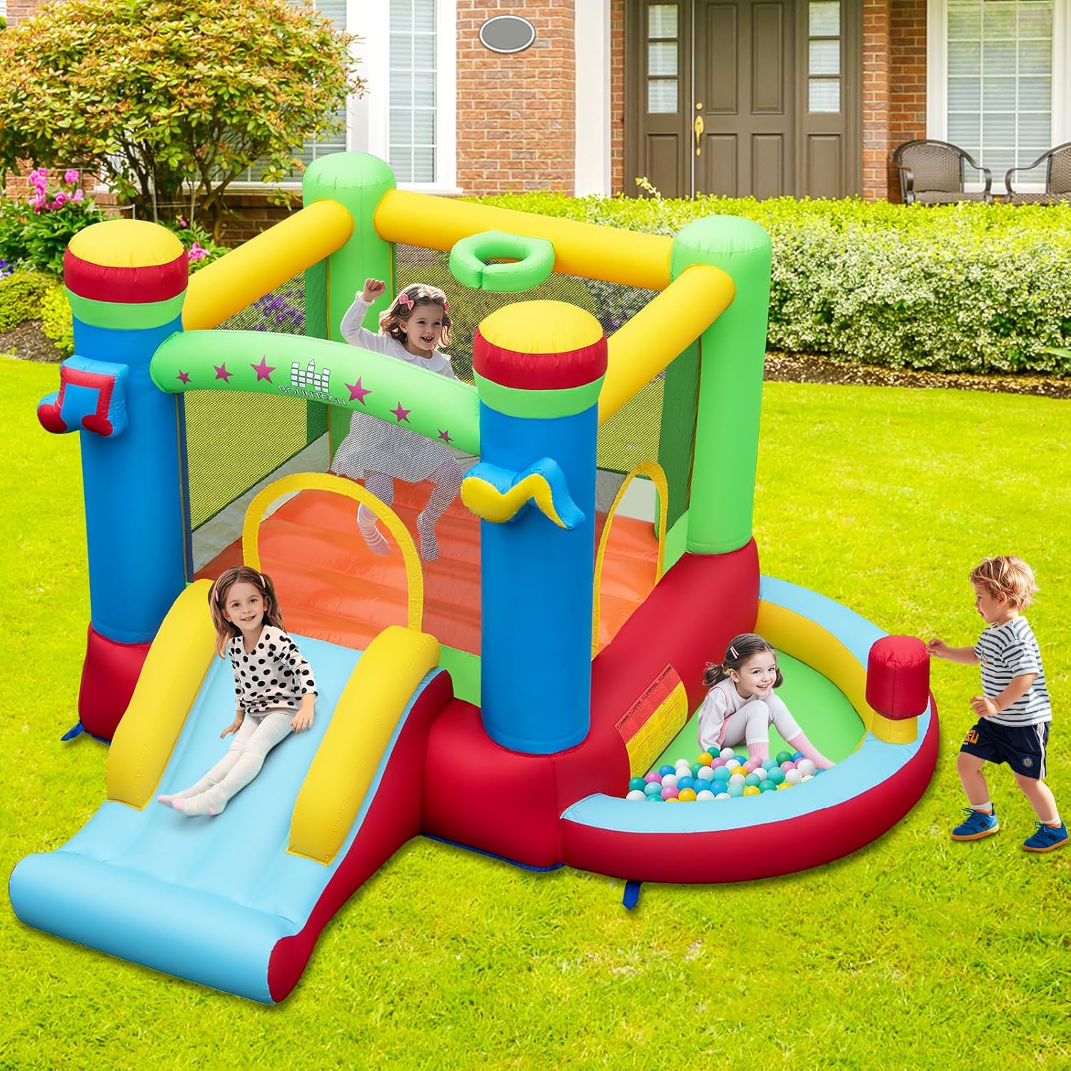 บ้านลมพร้อมบ่อบอล, บ้านลมสำหรั - Kids Outdoor Inflatable บทวิจารณ์และราคา