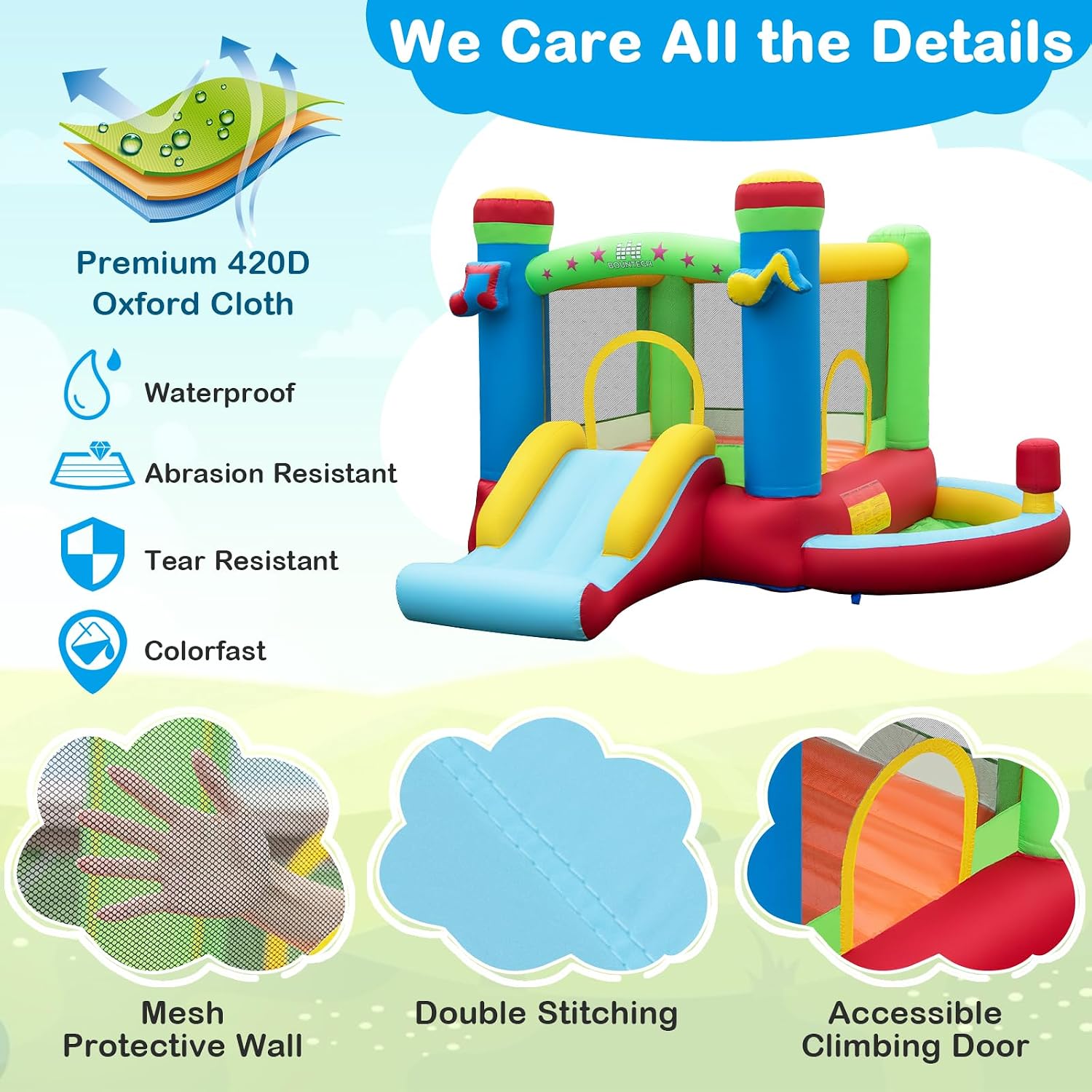บ้านลมพร้อมบ่อบอล, บ้านลมสำหรั - Kids Outdoor Inflatable บทวิจารณ์และราคา