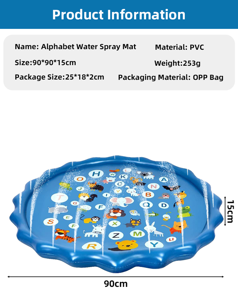 แผ่นรองพ่นน้ำเป่าลมรูปตัวอักษร - Kids Outdoor Mat บทวิจารณ์และราคา